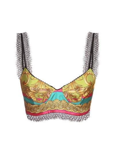 versace silk printed bra top|Women's Versace Silk Tops Sale .